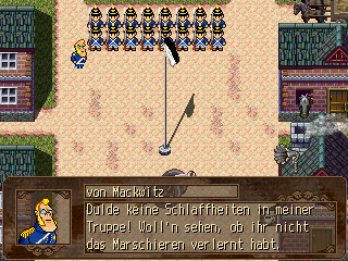 Wenn der Untertan noch seinen Platz kennt, ist Leutnant von Mackwitz in seinem Element.