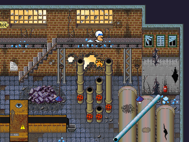 Eine Fabrik für Fabrikrohre, derzeit außer Betrieb.