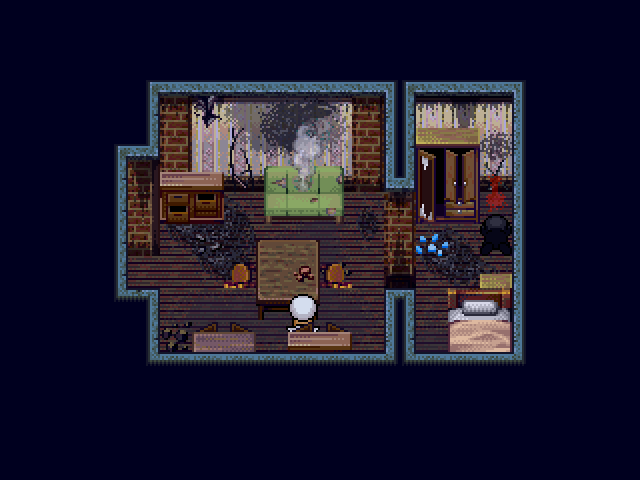 Mit diesem Zimmer ist er fertig.